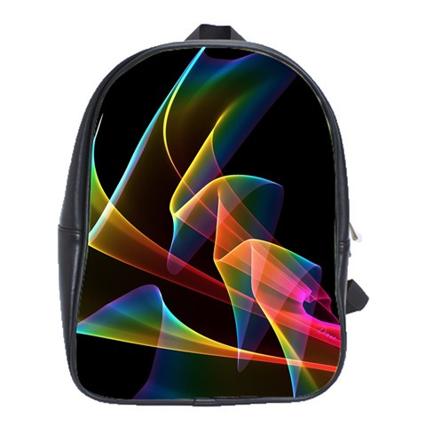 Crystal Rainbow, Abstract Winds Of Love  School Bag (Large) from ZippyPress Front