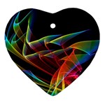 Dancing Northern Lights, Abstract Summer Sky  Heart Ornament