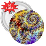 Desert Winds, Abstract Gold Purple Cactus  3  Button (10 pack)