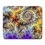 Desert Winds, Abstract Gold Purple Cactus  Large Mouse Pad (Rectangle)