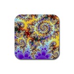 Desert Winds, Abstract Gold Purple Cactus  Drink Coasters 4 Pack (Square)