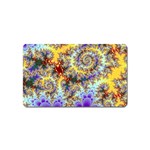 Desert Winds, Abstract Gold Purple Cactus  Magnet (Name Card)