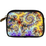 Desert Winds, Abstract Gold Purple Cactus  Digital Camera Leather Case