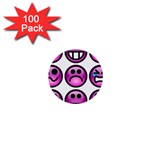 Chronic Pain Emoticons 1  Mini Button (100 pack)