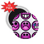 Chronic Pain Emoticons 2.25  Button Magnet (10 pack)