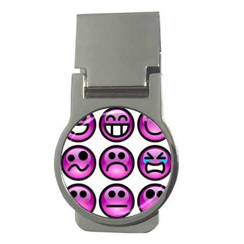Chronic Pain Emoticons Money Clip (Round) from ZippyPress Front