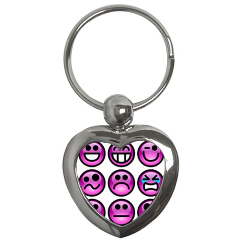 Chronic Pain Emoticons Key Chain (Heart) from ZippyPress Front