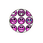 Chronic Pain Emoticons Golf Ball Marker 4 Pack (for Hat Clip)