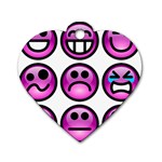 Chronic Pain Emoticons Dog Tag Heart (Two Sided)