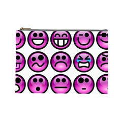 Chronic Pain Emoticons Cosmetic Bag (Large) from ZippyPress Front