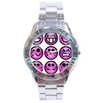 Chronic Pain Emoticons Stainless Steel Watch