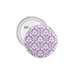 White On Lilac Damask 1.75  Button
