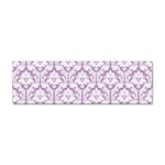 White On Lilac Damask Bumper Sticker 10 Pack