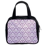 Lilac Damask Pattern Classic Handbag (Two Sides)
