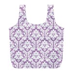 Lilac Damask Pattern Full Print Recycle Bag (L)