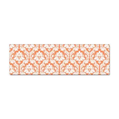 White On Orange Damask Bumper Sticker 10 Pack from ZippyPress Front