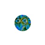 Mystical Spring, Abstract Crystal Renewal 1  Mini Button Magnet
