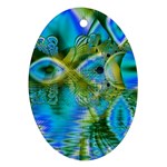 Mystical Spring, Abstract Crystal Renewal Oval Ornament