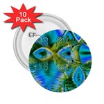 Mystical Spring, Abstract Crystal Renewal 2.25  Button (10 pack)