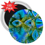 Mystical Spring, Abstract Crystal Renewal 3  Button Magnet (100 pack)