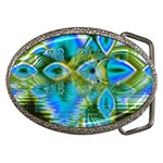 Mystical Spring, Abstract Crystal Renewal Belt Buckle (Oval)