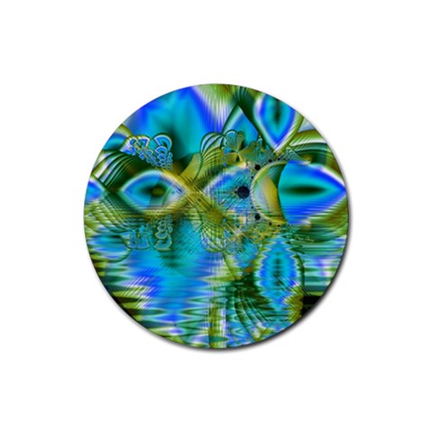 Mystical Spring, Abstract Crystal Renewal Drink Coaster (Round) from ZippyPress Front