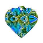 Mystical Spring, Abstract Crystal Renewal Dog Tag Heart (Two Sided)