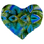 Mystical Spring, Abstract Crystal Renewal 19  Premium Heart Shape Cushion