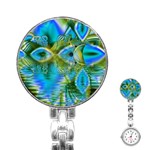 Mystical Spring, Abstract Crystal Renewal Stainless Steel Nurses Watch