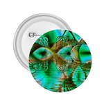 Spring Leaves, Abstract Crystal Flower Garden 2.25  Button