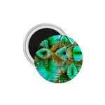 Spring Leaves, Abstract Crystal Flower Garden 1.75  Button Magnet
