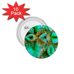Spring Leaves, Abstract Crystal Flower Garden 1.75  Button (10 pack)