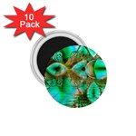 Spring Leaves, Abstract Crystal Flower Garden 1.75  Button Magnet (10 pack)