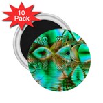 Spring Leaves, Abstract Crystal Flower Garden 2.25  Button Magnet (10 pack)