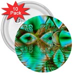 Spring Leaves, Abstract Crystal Flower Garden 3  Button (10 pack)