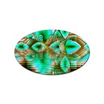 Spring Leaves, Abstract Crystal Flower Garden Sticker (Oval)