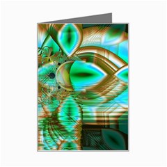 Spring Leaves, Abstract Crystal Flower Garden Mini Greeting Card from ZippyPress Left