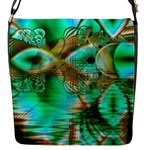 Spring Leaves, Abstract Crystal Flower Garden Flap Closure Messenger Bag (Small)