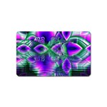 Evening Crystal Primrose, Abstract Night Flowers Magnet (Name Card)