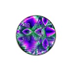 Evening Crystal Primrose, Abstract Night Flowers Golf Ball Marker (for Hat Clip)