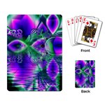 Evening Crystal Primrose, Abstract Night Flowers Playing Cards Single Design