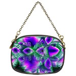 Evening Crystal Primrose, Abstract Night Flowers Chain Purse (One Side)