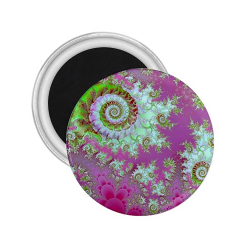 Raspberry Lime Surprise, Abstract Sea Garden  2.25  Button Magnet from ZippyPress Front
