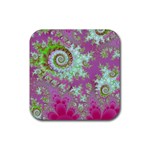 Raspberry Lime Surprise, Abstract Sea Garden  Drink Coasters 4 Pack (Square)