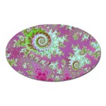 Raspberry Lime Surprise, Abstract Sea Garden  Magnet (Oval)