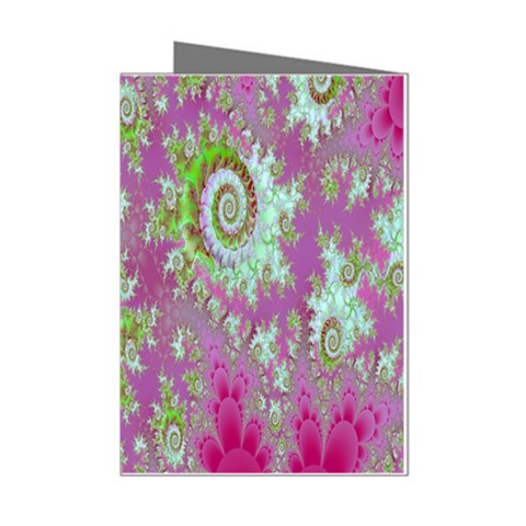 Raspberry Lime Surprise, Abstract Sea Garden  Mini Greeting Card (8 Pack) from ZippyPress Left