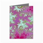 Raspberry Lime Surprise, Abstract Sea Garden  Mini Greeting Card (8 Pack)