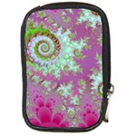 Raspberry Lime Surprise, Abstract Sea Garden  Compact Camera Leather Case