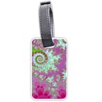 Raspberry Lime Surprise, Abstract Sea Garden  Luggage Tag (Two Sides)