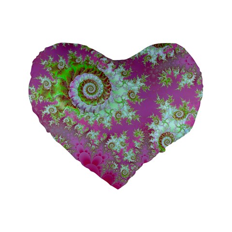 Raspberry Lime Surprise, Abstract Sea Garden  16  Premium Heart Shape Cushion  from ZippyPress Front
